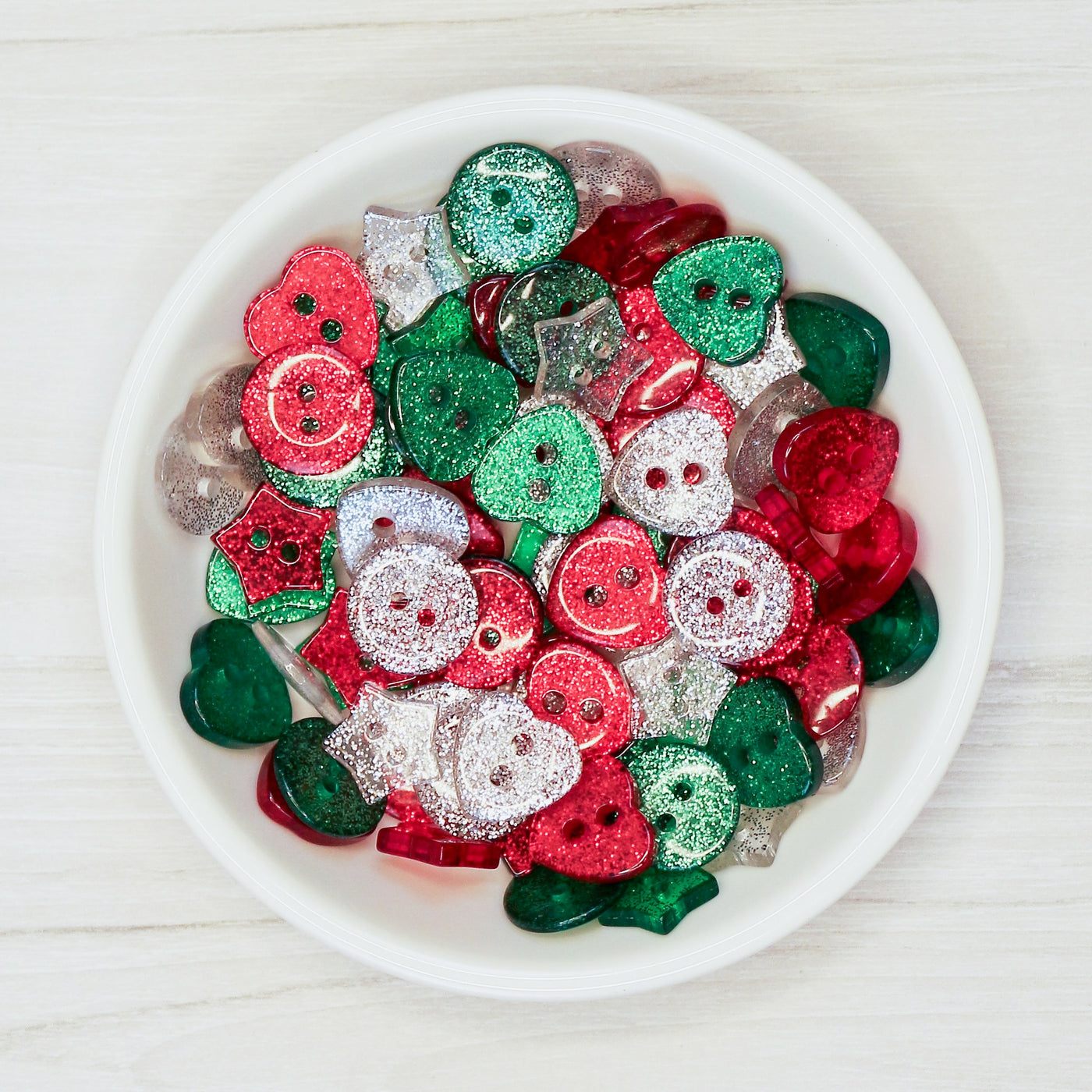 Holiday Glitter Buttons