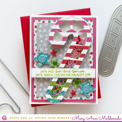 Candy Cane Shaped Card