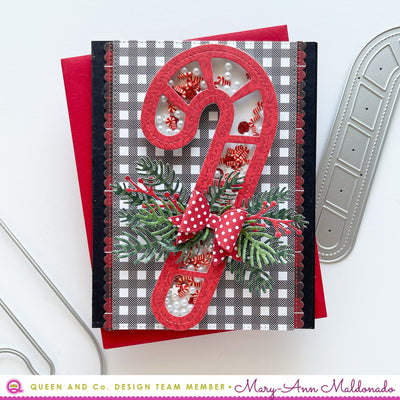 Candy Cane Shaped Card