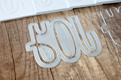 Joy Shaped Shaker Card