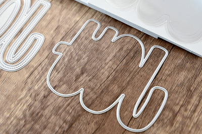 Joy Shaped Shaker Card