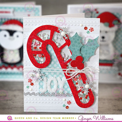 Candy Cane Shaped Card