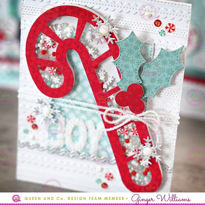 Candy Cane Shaped Card