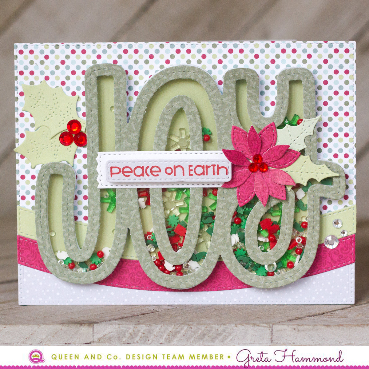 Joy Shaped Shaker Card