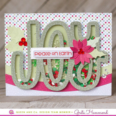 Joy Shaped Shaker Card