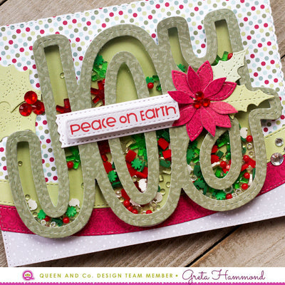Joy Shaped Shaker Card