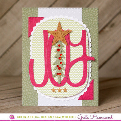 Joy Shaped Shaker Card