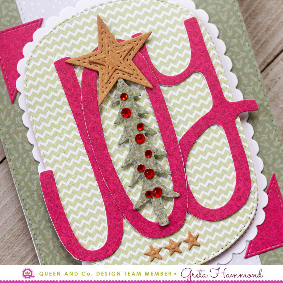Joy Shaped Shaker Card