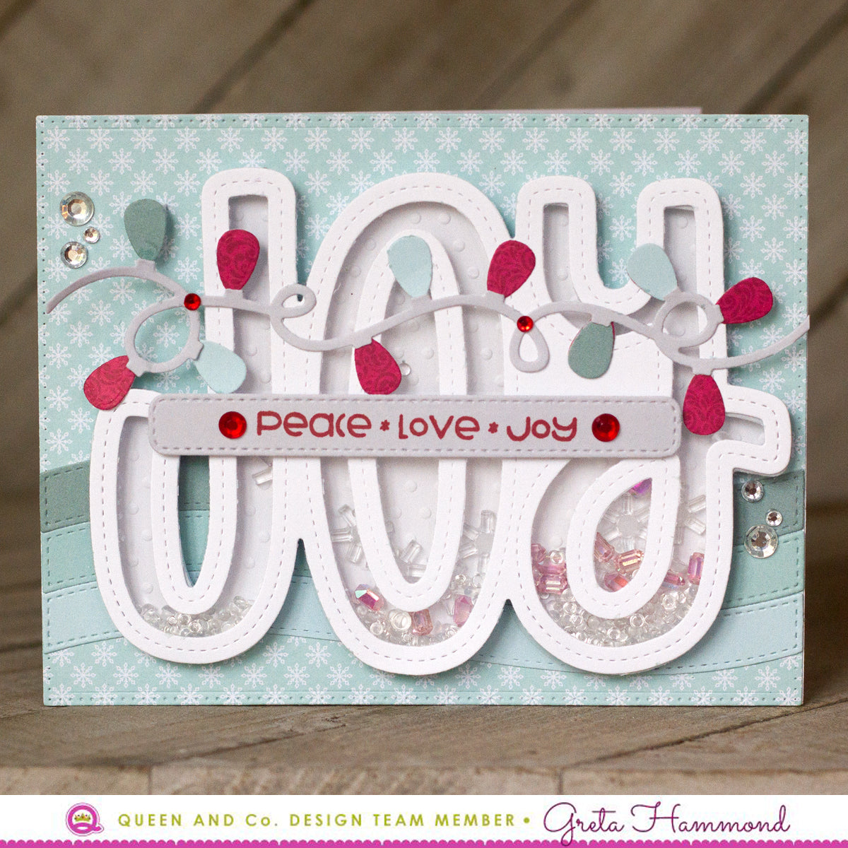 Joy Shaped Shaker Card