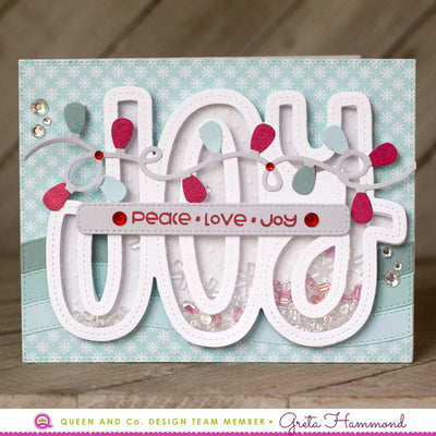 Joy Shaped Shaker Card