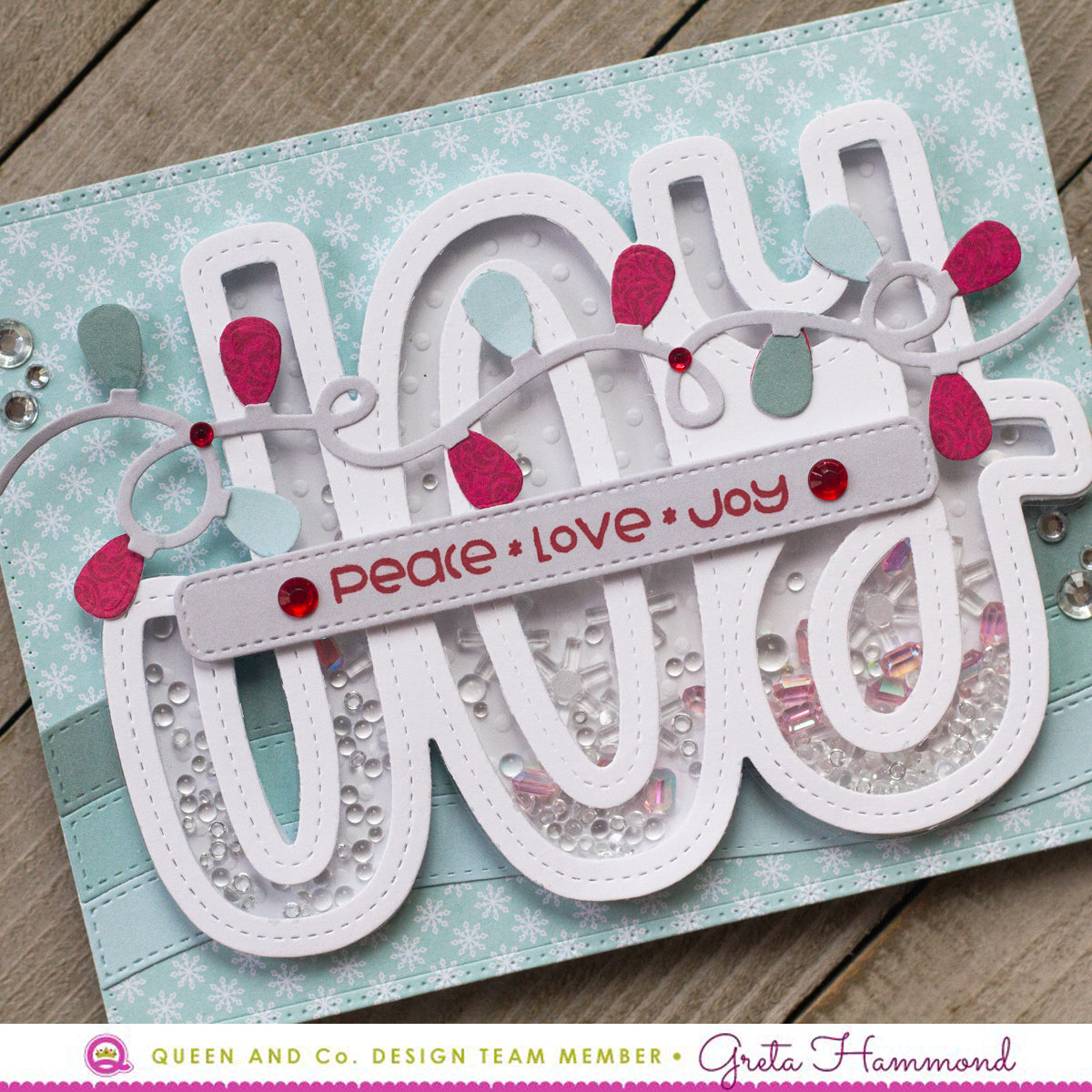 Joy Shaped Shaker Card