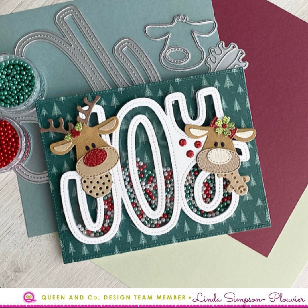 Joy Shaped Shaker Card