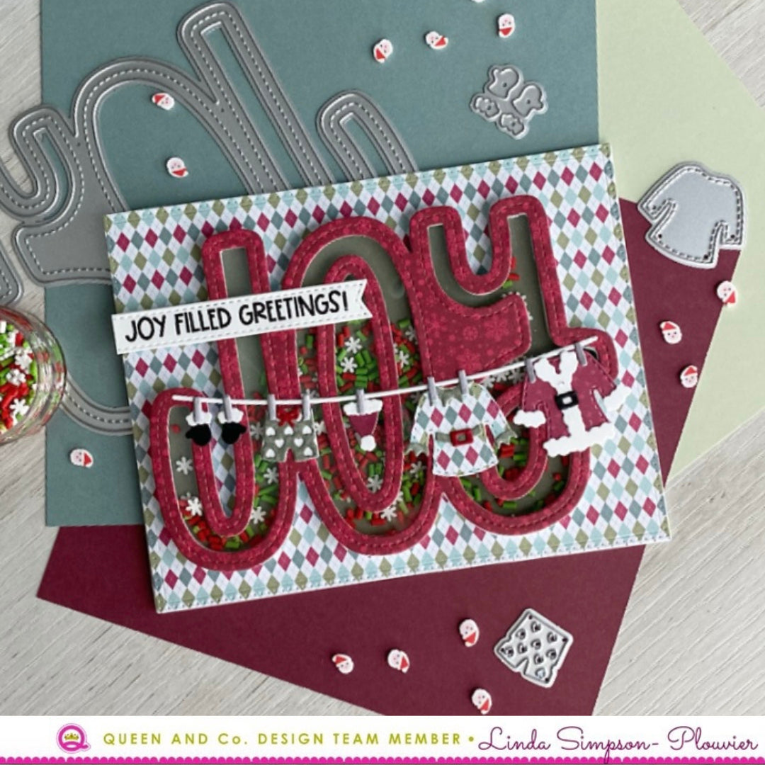 Joy Shaped Shaker Card