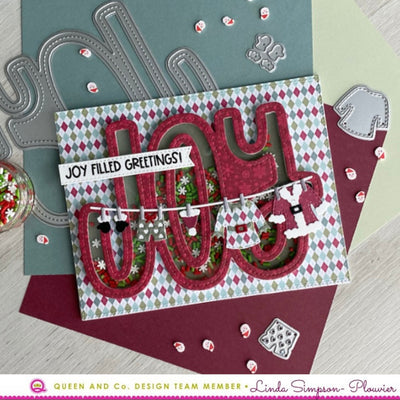 Joy Shaped Shaker Card