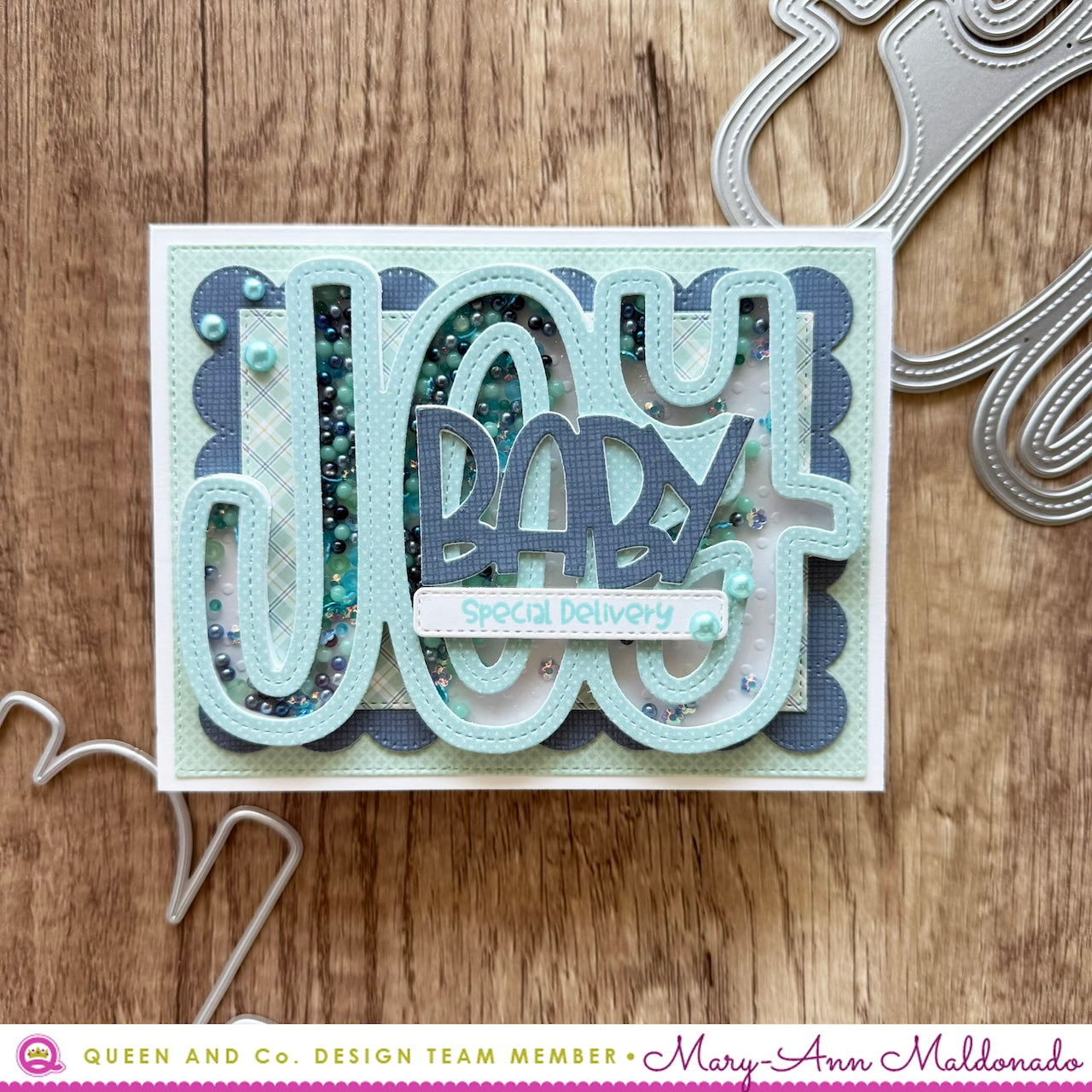 Joy Shaped Shaker Card