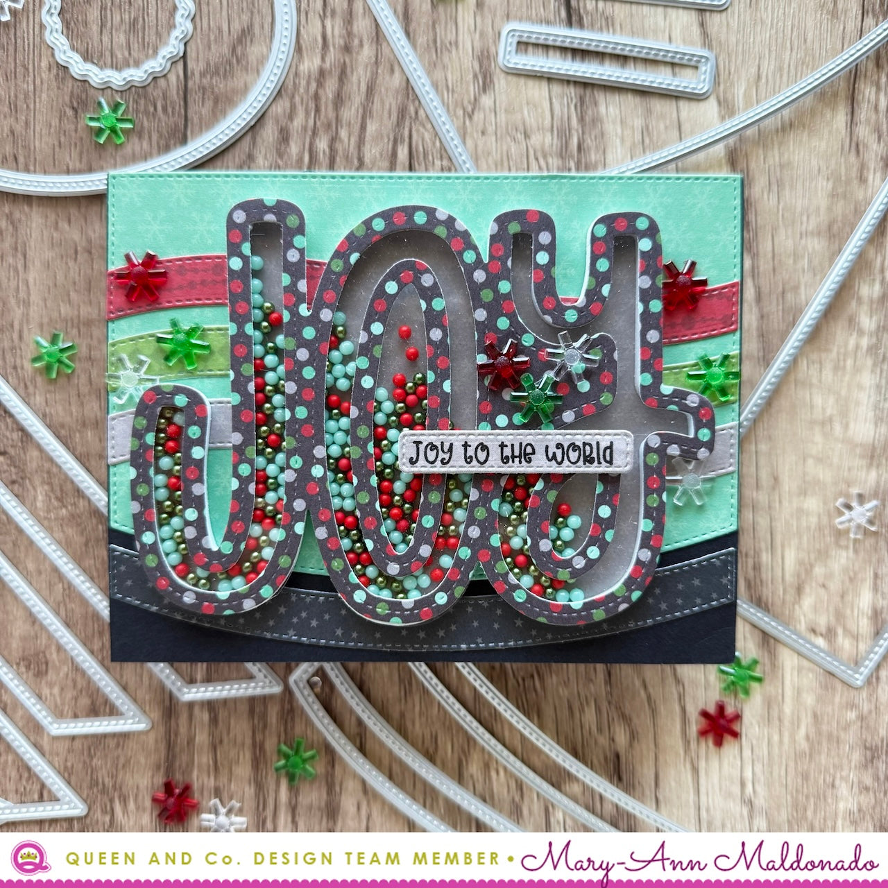 Joy Shaped Shaker Card