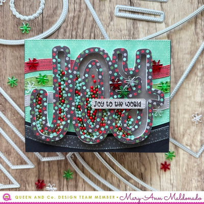 Joy Shaped Shaker Card