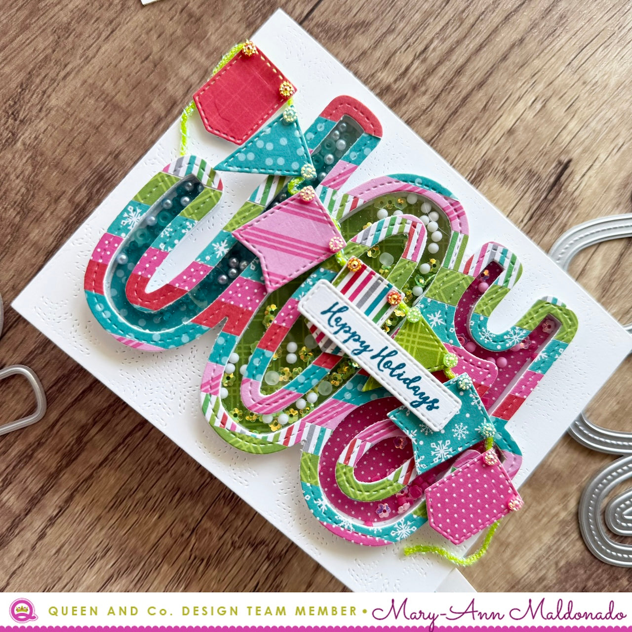 Joy Shaped Shaker Card