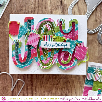 Joy Shaped Shaker Card